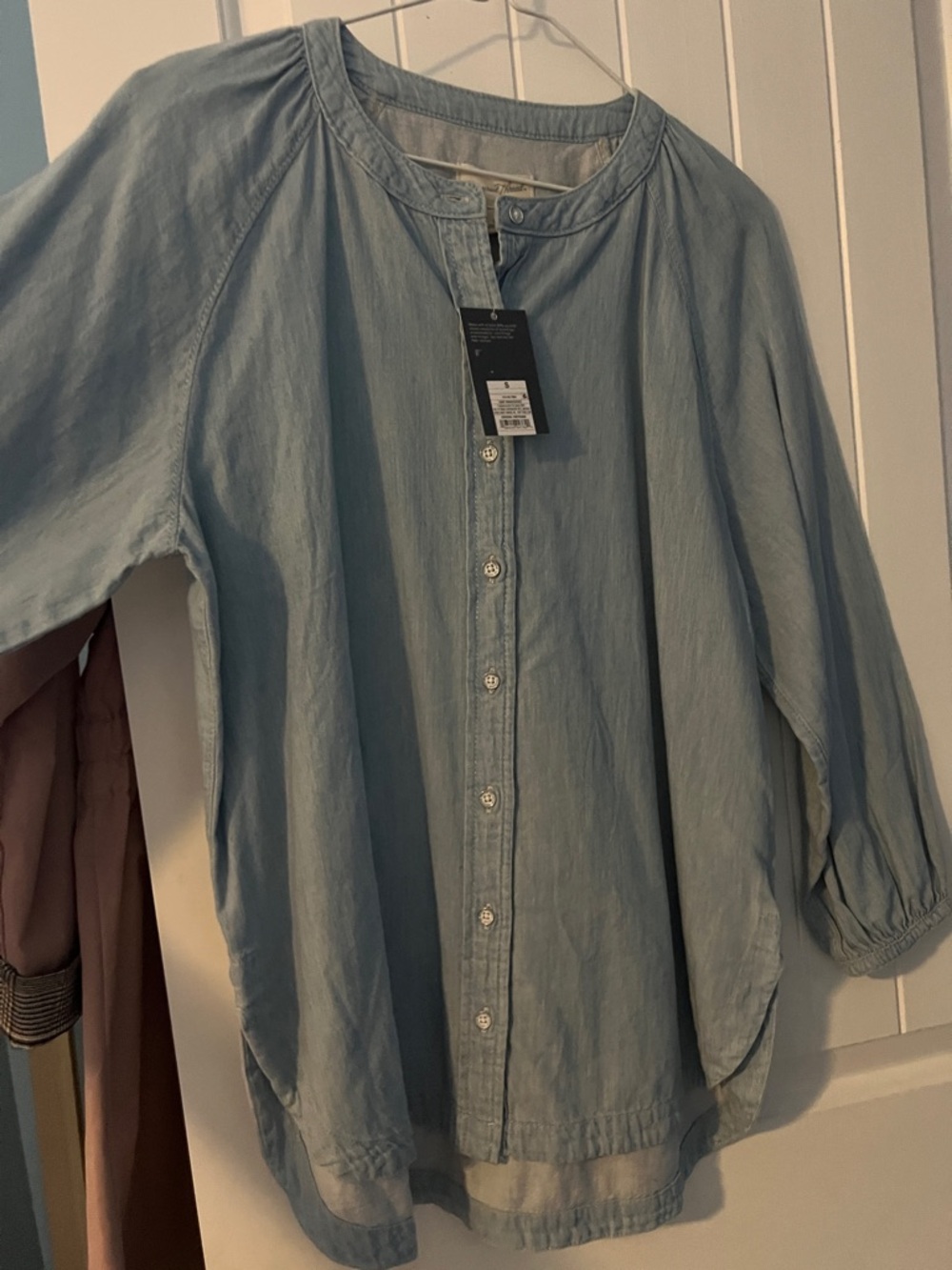 Universal Thread Light Blue Denim-Style Button Shirt